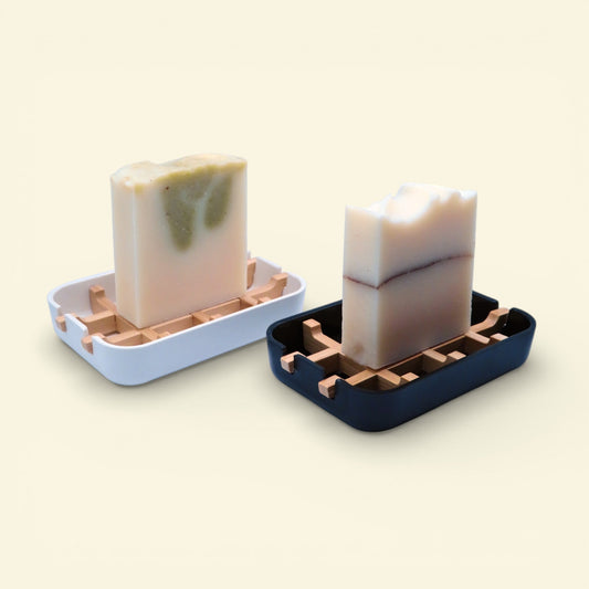 Bambus Seifenschale mit Naturseife für umweltfreundliches Badezimmer