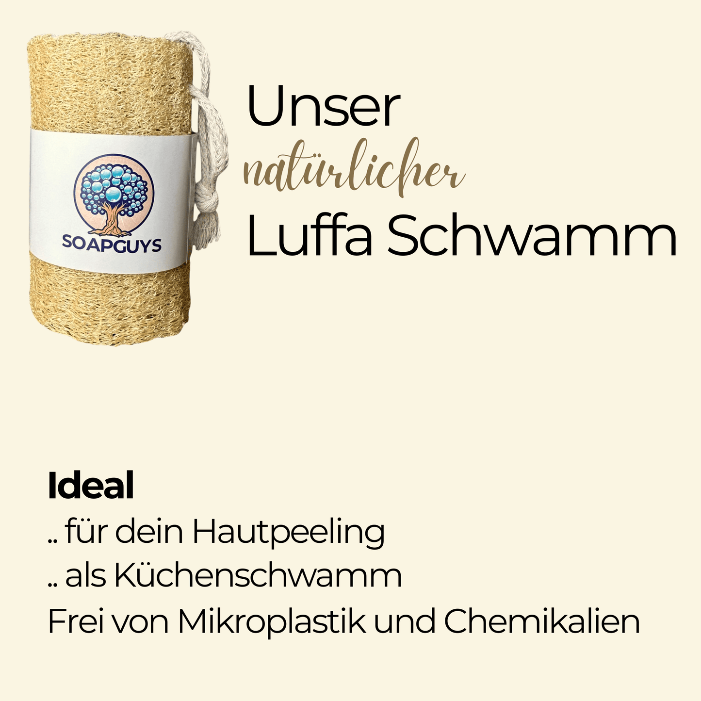 Luffa-Schwamm aus Naturfaser für Peeling unter der Dusche