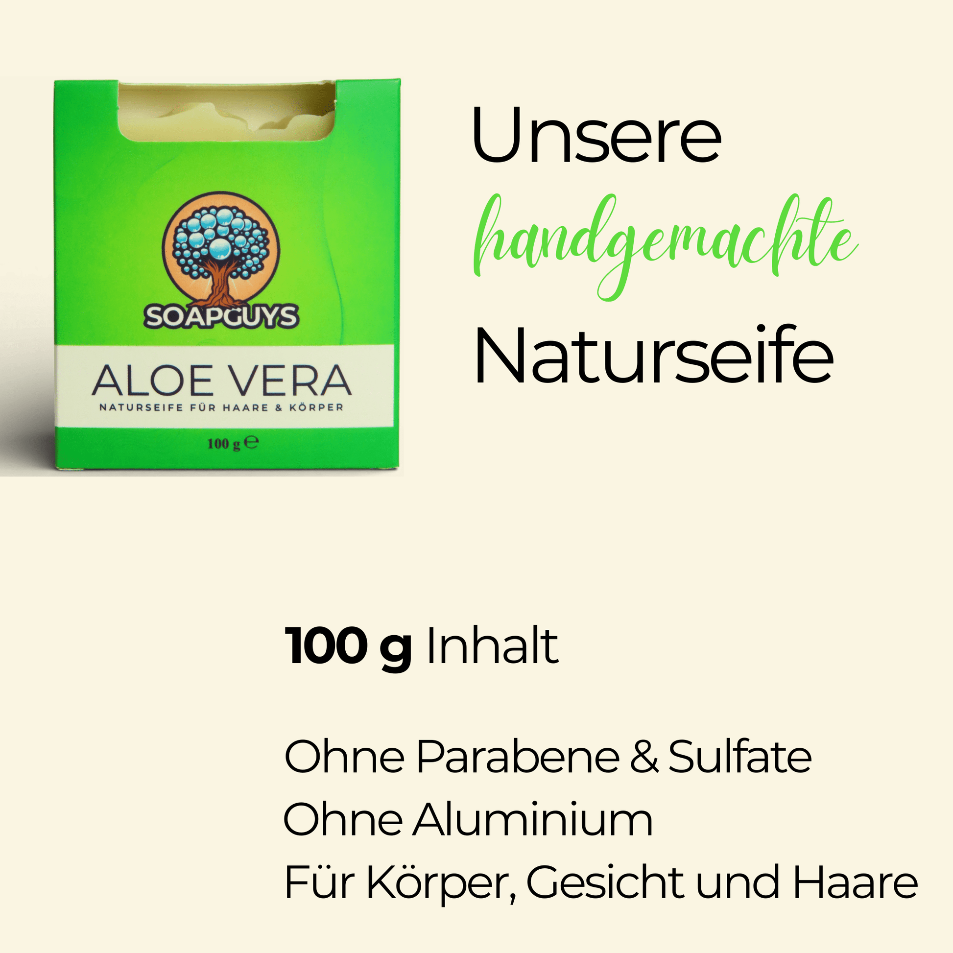 Handgemachte Aloe Vera Seife Naturkosmetik mit beruhigender Wirkung