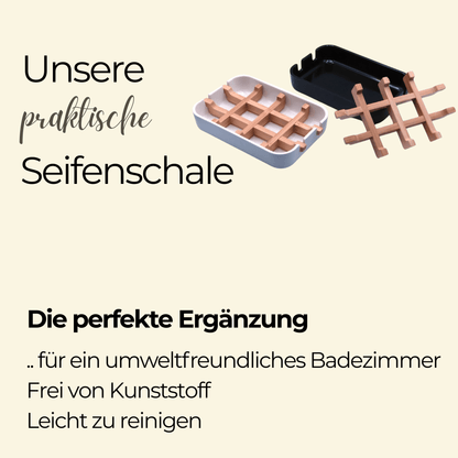 Bambus Seifenschale mit Abtropfgitter für Naturseife