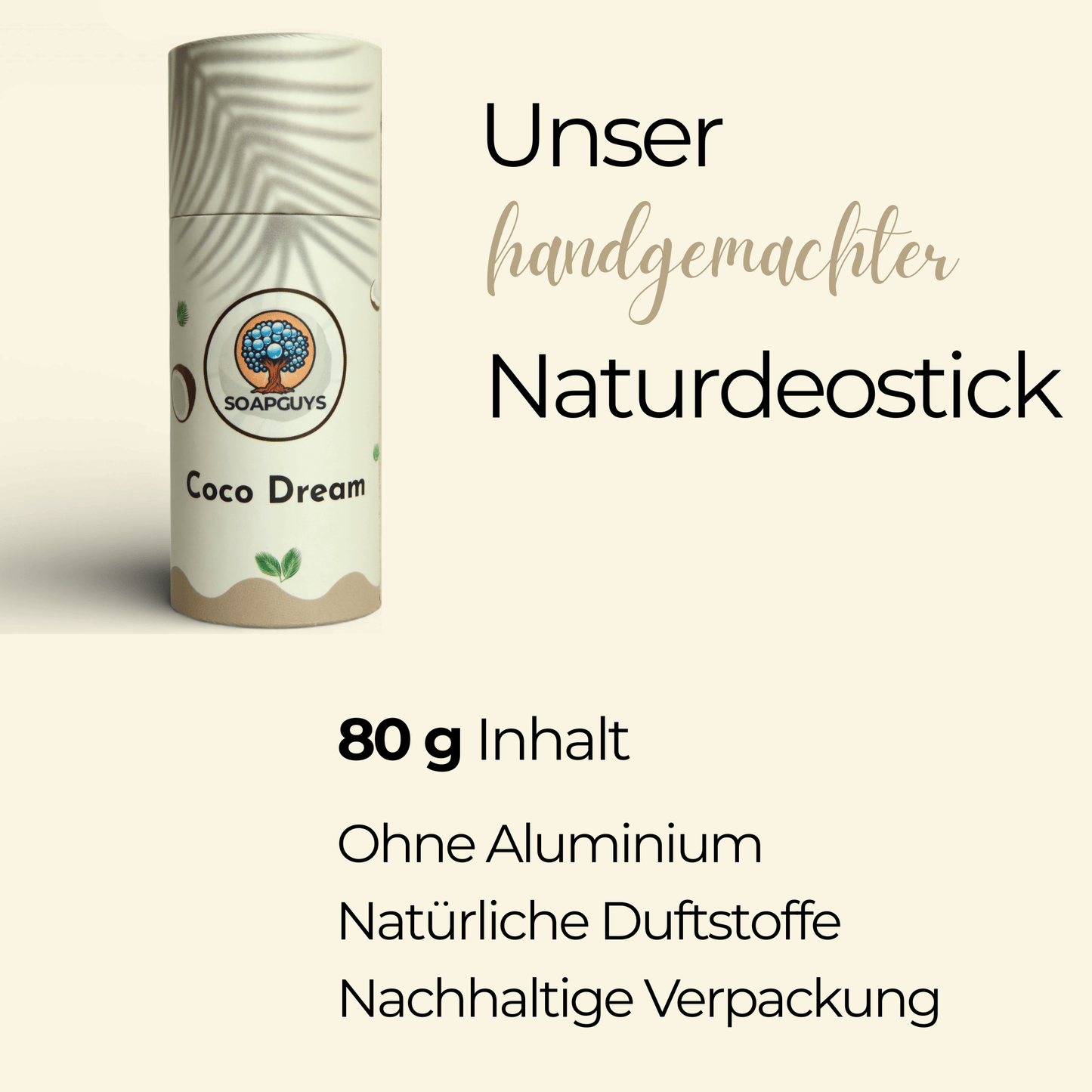 Langanhaltender Coco Dream Deoroller aus natürlicher Naturkosmetik