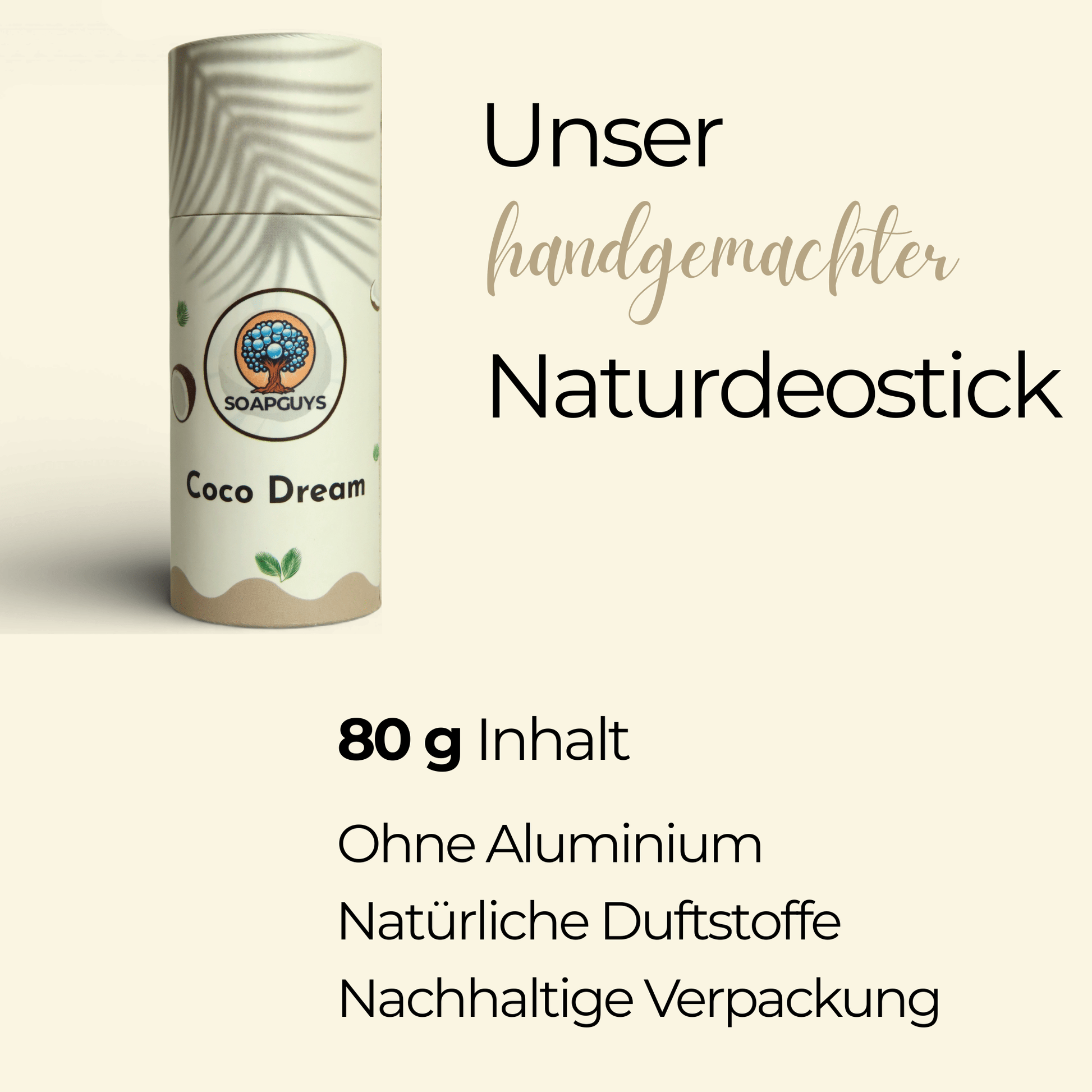 Langanhaltender Coco Dream Deoroller aus natürlicher Naturkosmetik