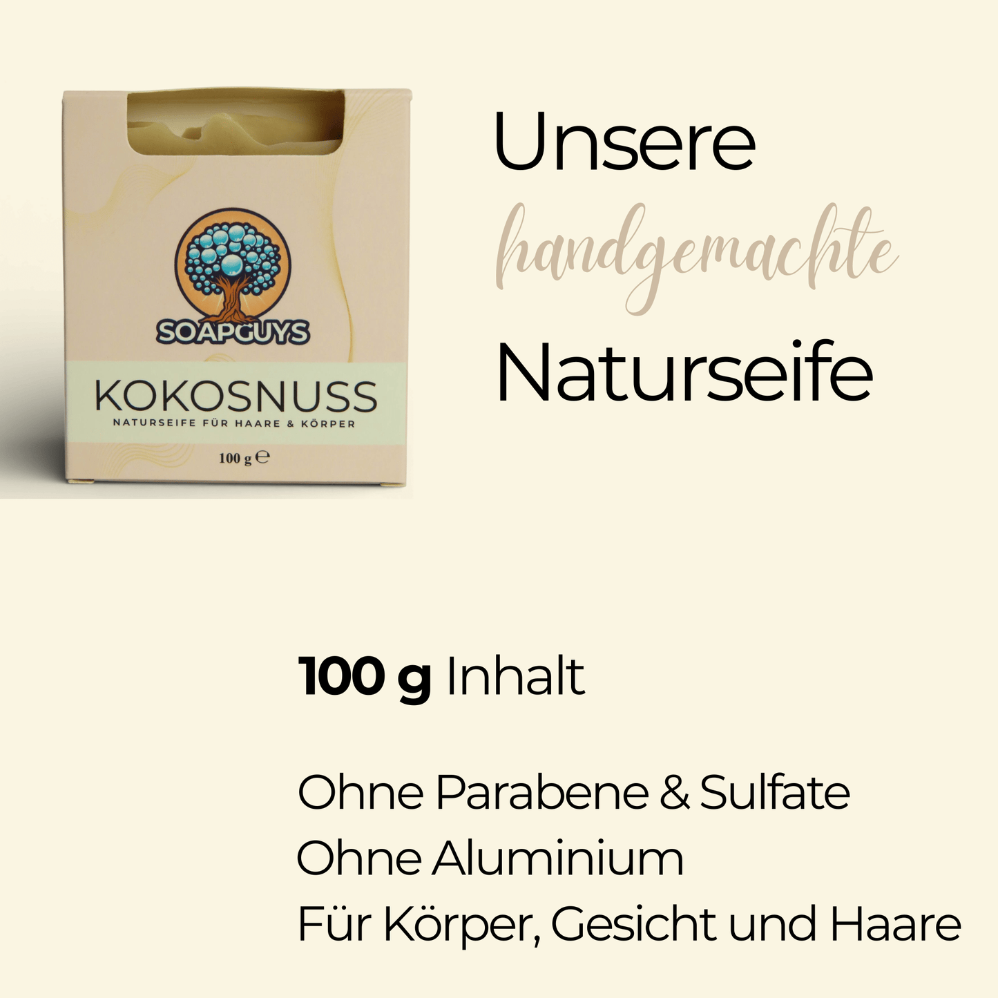 Handgemachte Kokosnuss Seife Naturkosmetik feuchtigkeitsspendend
