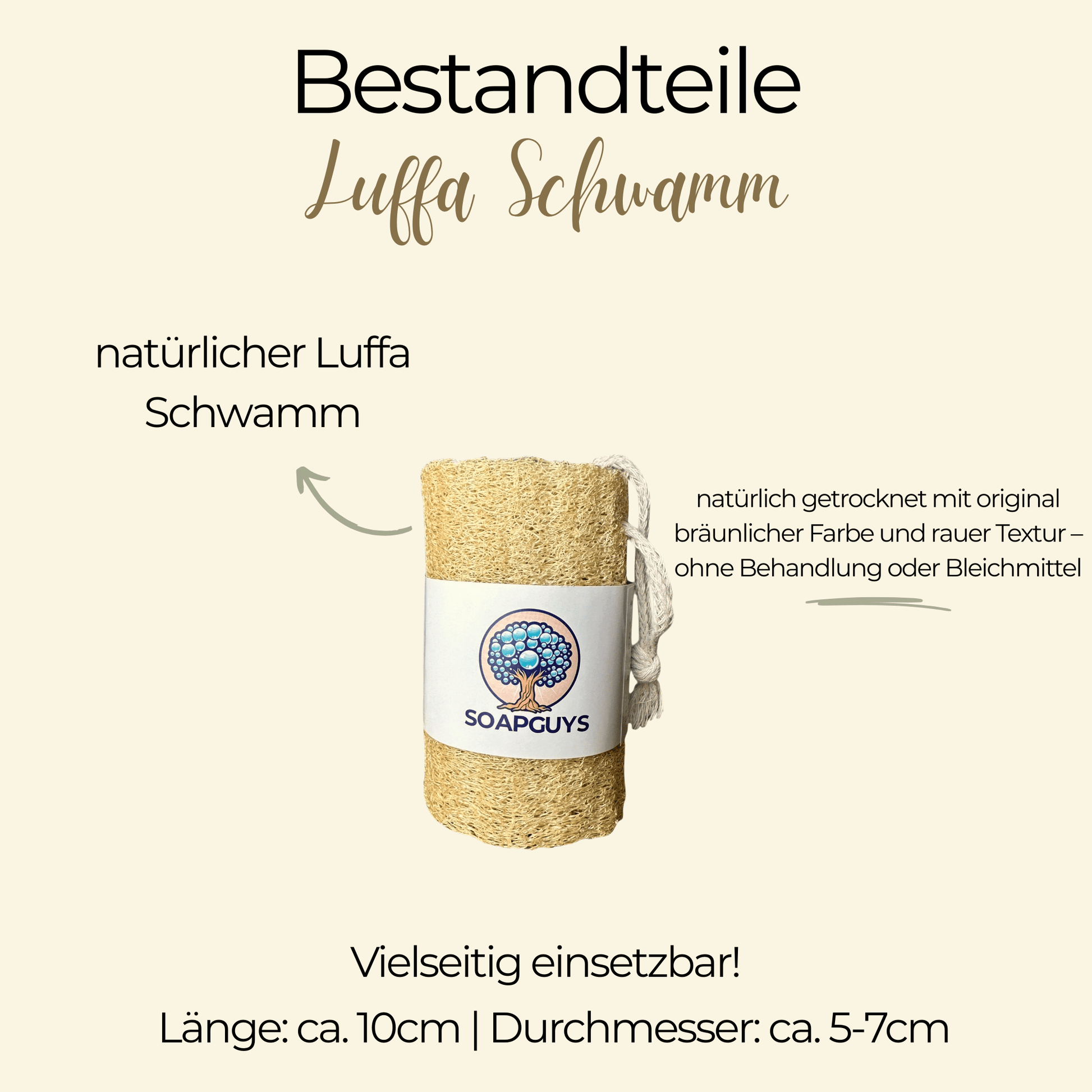 Natürlicher Luffa-Schwamm für Körperpeeling und sanfte Massage