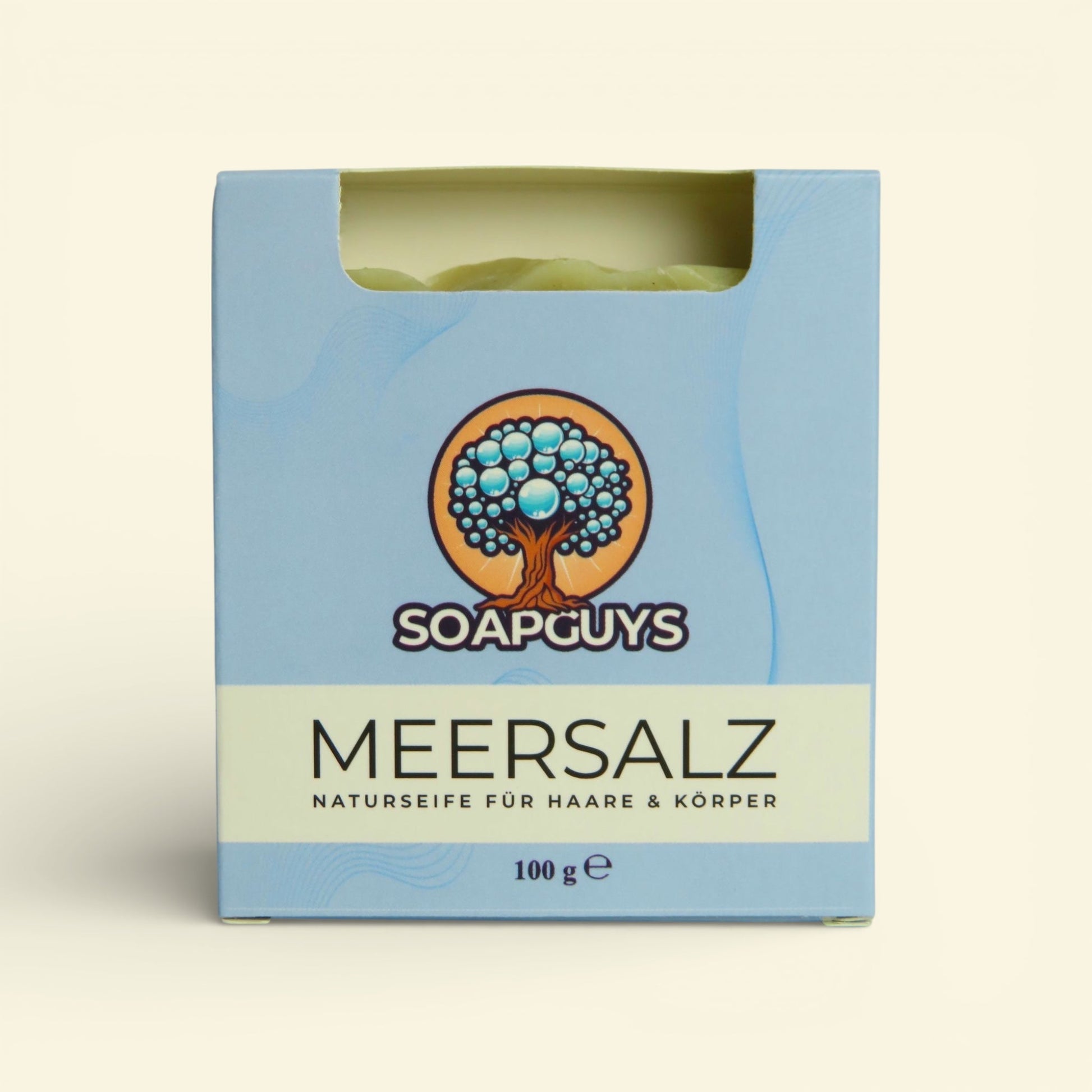 Meersalz Naturseife mit Algenextrakt und Peeling-Effekt für unreine Haut