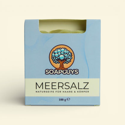 Meersalz Naturseife mit Algenextrakt und Peeling-Effekt für unreine Haut