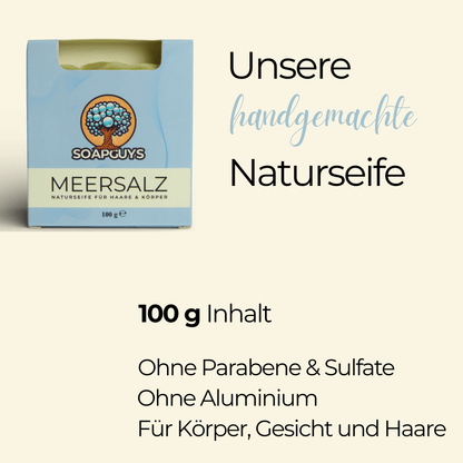 Handgemachte Meersalz Seife Naturkosmetik mit mineralisierender Wirkung