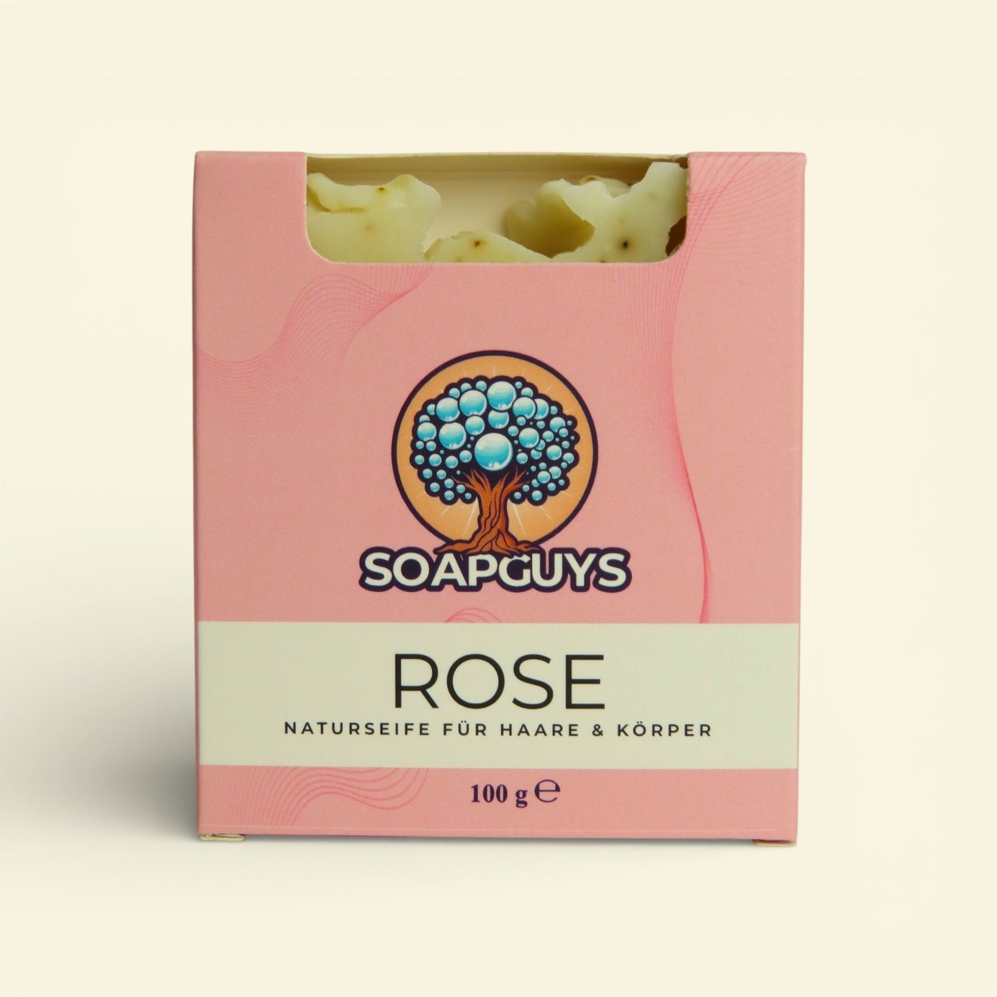 Beruhigende Rose Naturseife mit Olivenöl und Sheabutter für empfindliche Haut