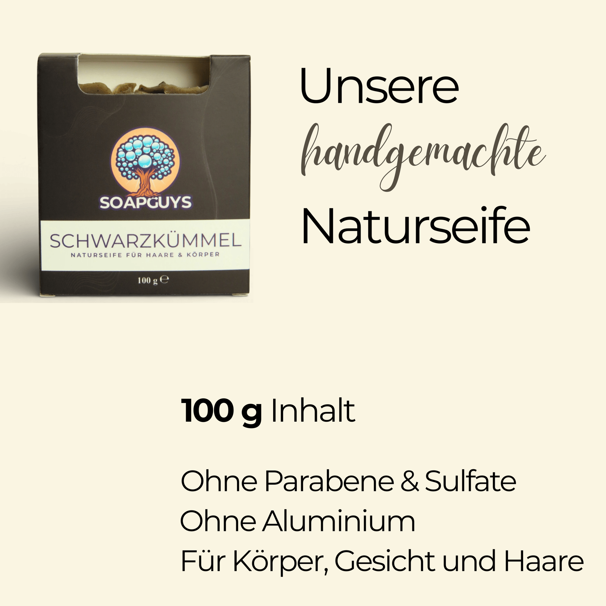 Handgemachte Schwarzkümmel Seife Naturkosmetik für unreine Haut