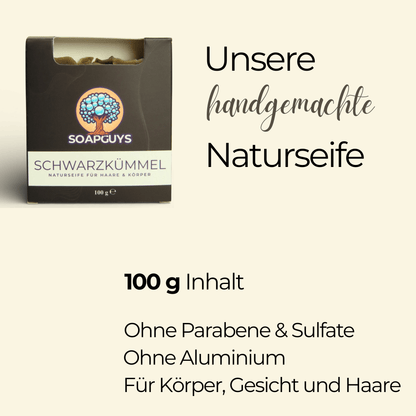 Handgemachte Schwarzkümmel Seife Naturkosmetik für unreine Haut