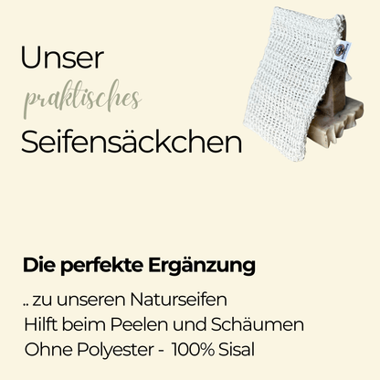 Zero Waste Seifensäckchen aus Sisal für handgemachte Naturseife