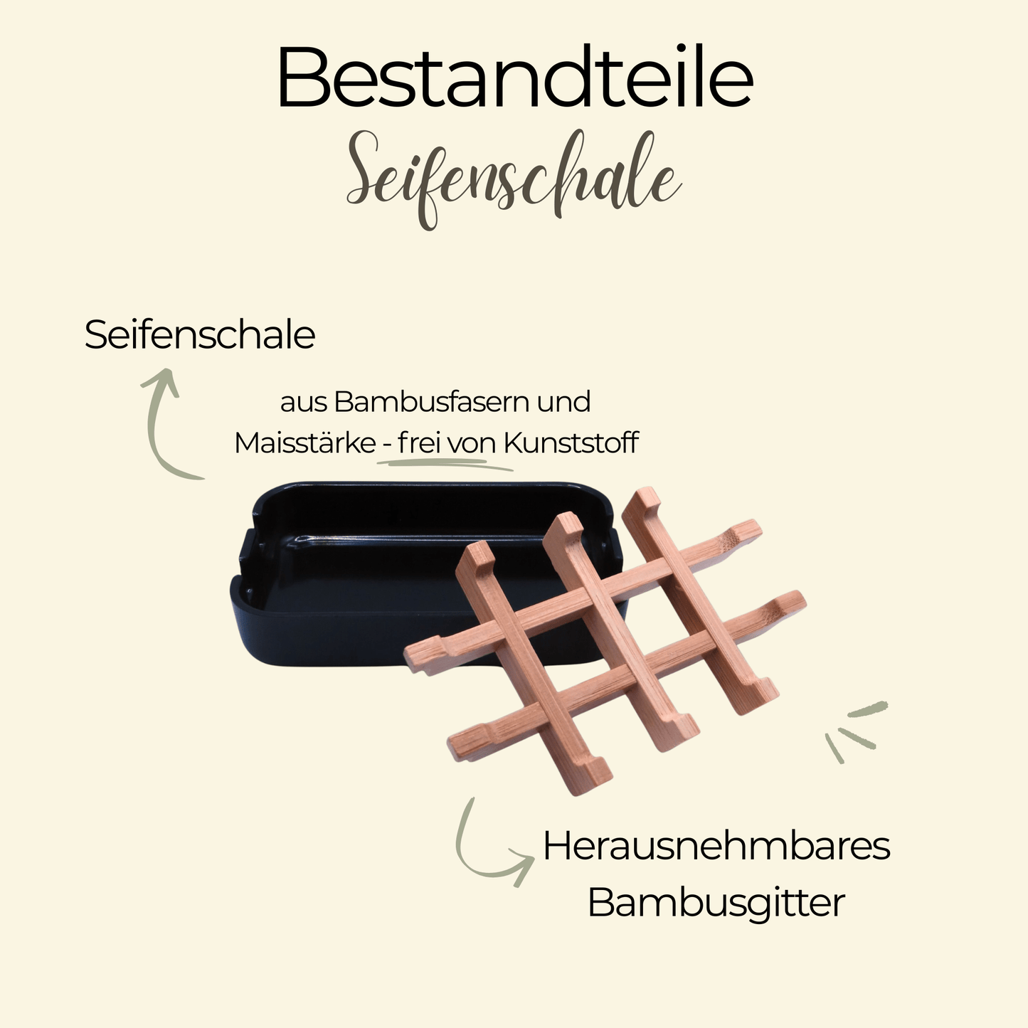 Nachhaltige Seifenschale aus Bambus fürs Badezimmer