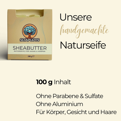 Handgemachte Sheabutter Seife Naturkosmetik für geschmeidige Haut