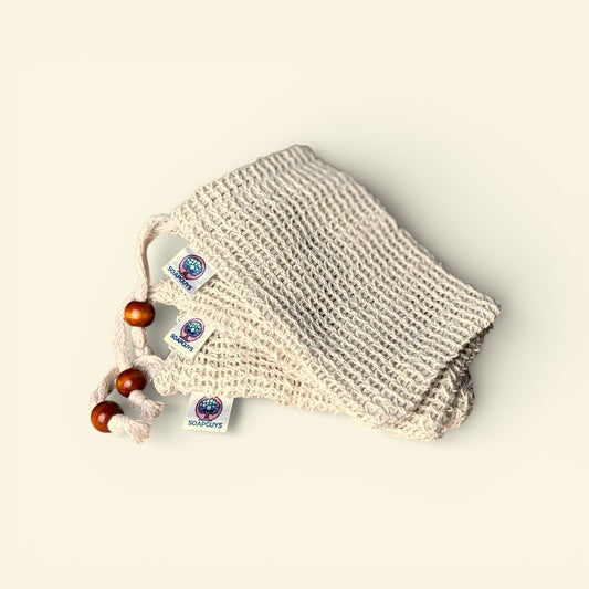 Nachhaltiges Sisalsäckchen für Naturseife mit sanftem Peeling-Effekt