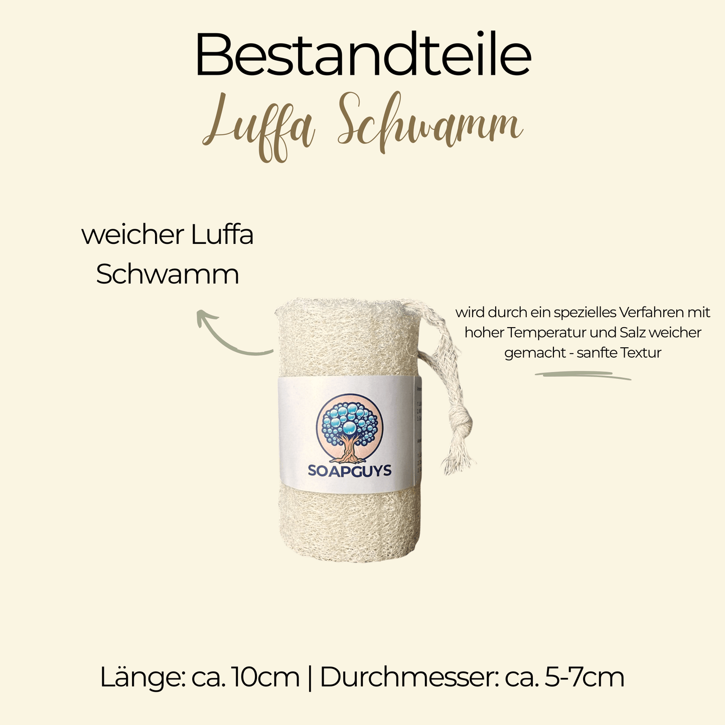 Weicher Luffa-Schwamm aus Naturfaser für die tägliche Körperpflege