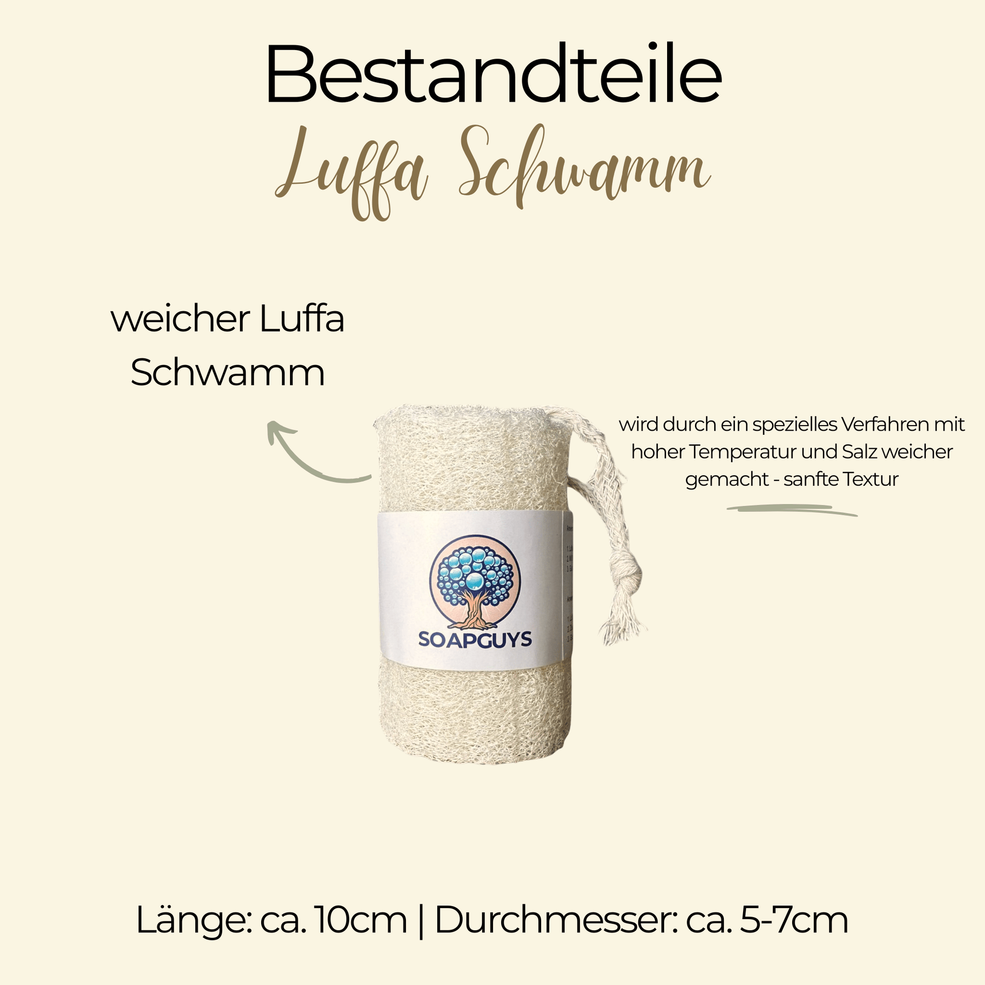 Weicher Luffa-Schwamm aus Naturfaser für die tägliche Körperpflege